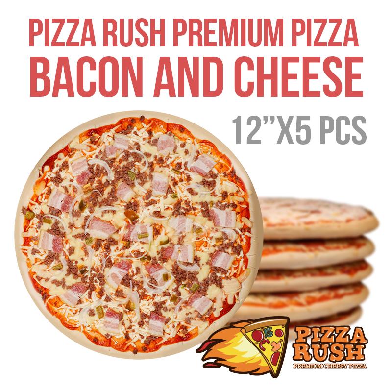 Pizza Rush Frozen Bacon & Cheese Burger Pizza w/ box 5PCS