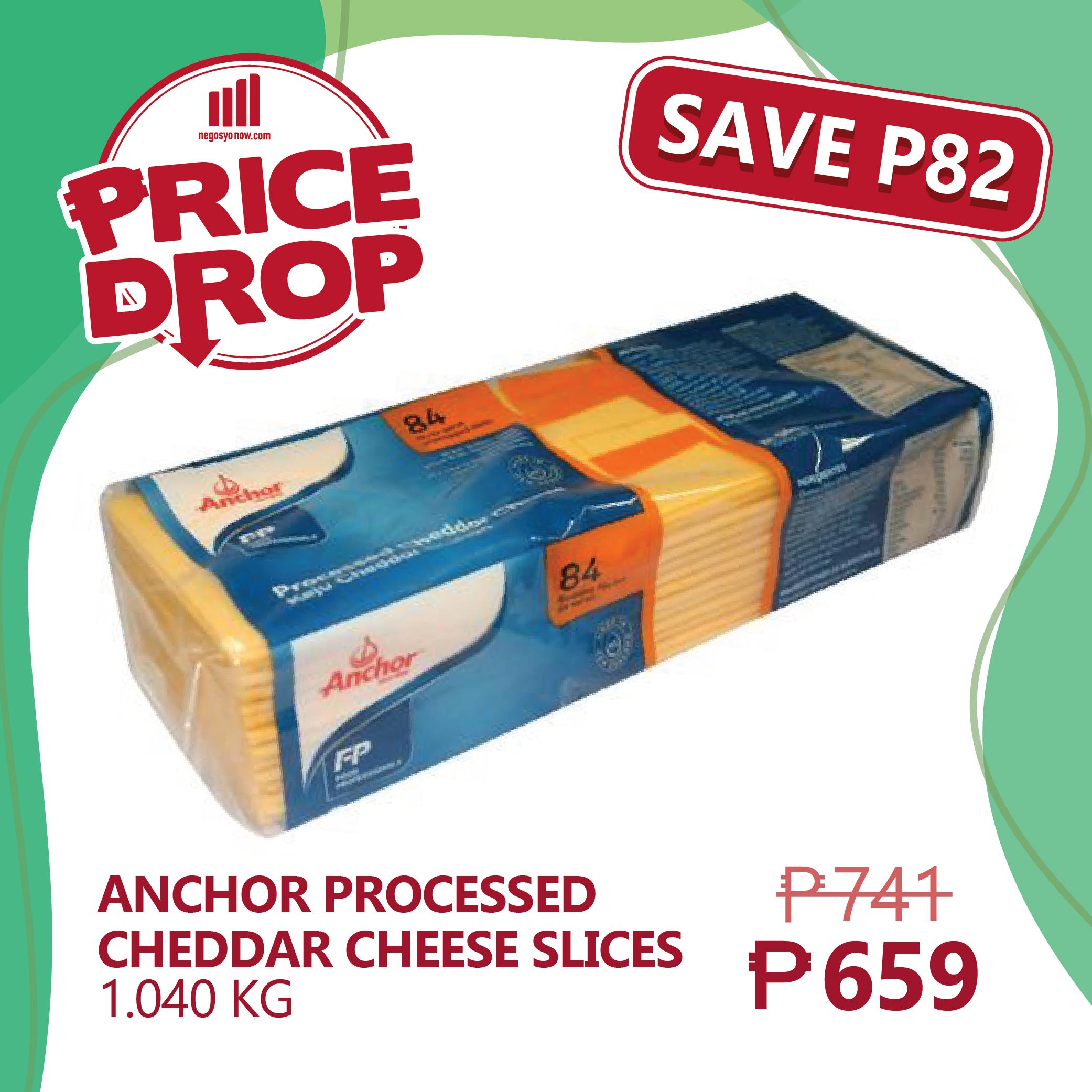 Anchor Coloured Cheddar 84 slice 1.040kg