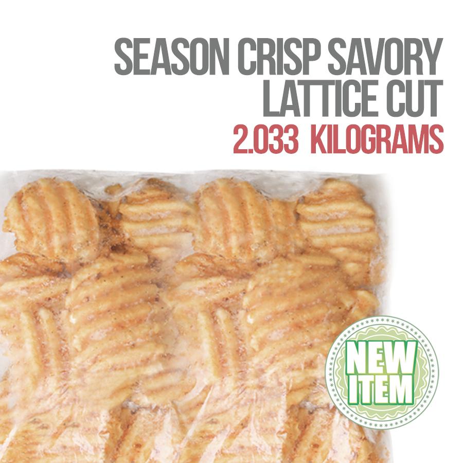 Season Crisp Savory Lattice Cut Fries 2.033 kg