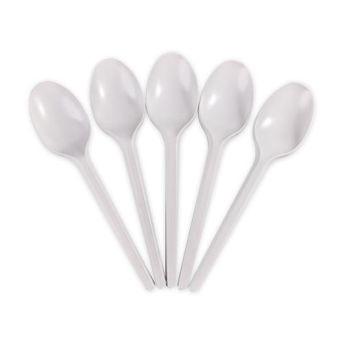 White Plastic Spoon 25s