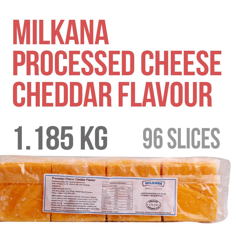 Milkana Processed Cheese Cheddar Flavour 96 slices