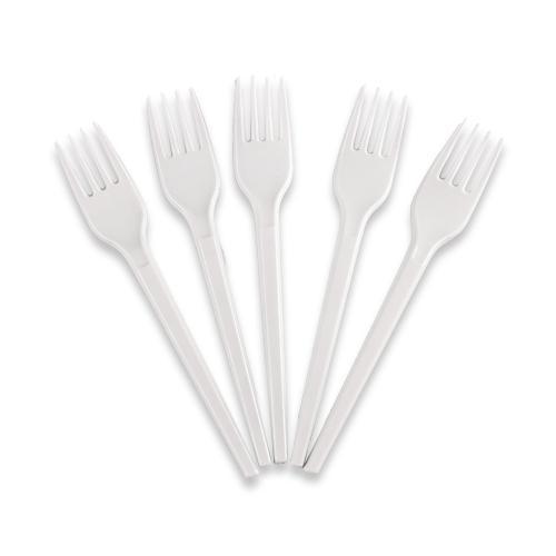 White Plastic Fork 25s
