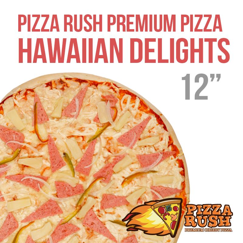 Pizza Rush Frozen Hawaiian Delights Pizza