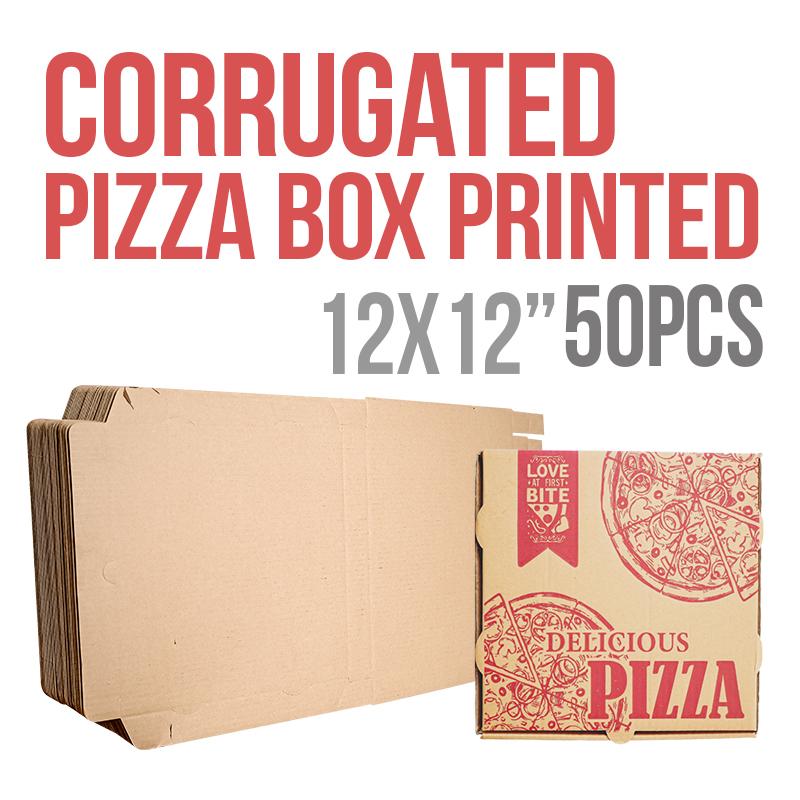Delicious Pizza Box( generic revised red) 12 x 12 x 1.5 x 50s