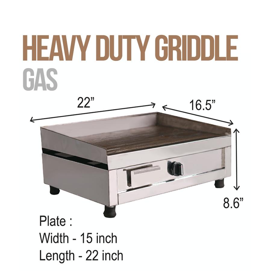 Heavy Duty Griddle LPG H-type 16.5x22