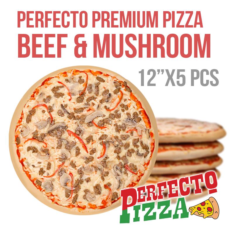 Perfecto Pizza Frozen Beef and Mushroom Pizza w/ box 5PCS