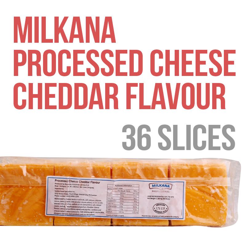 Milkana Processed Cheese Cheddar Flavour 36 slices