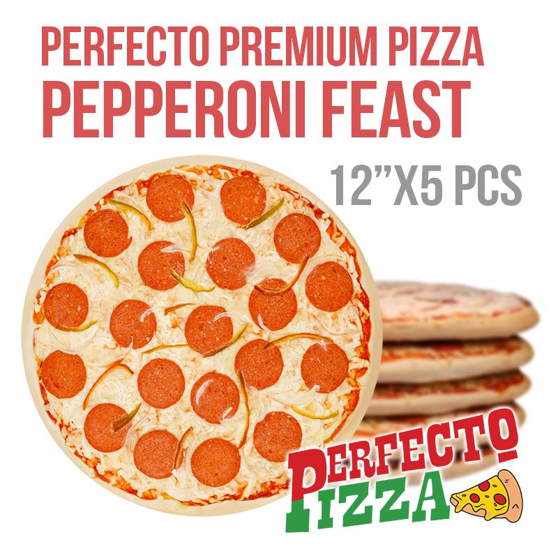 Perfecto Pizza Frozen Pepperoni Feast Pizza w/ box 5PCS