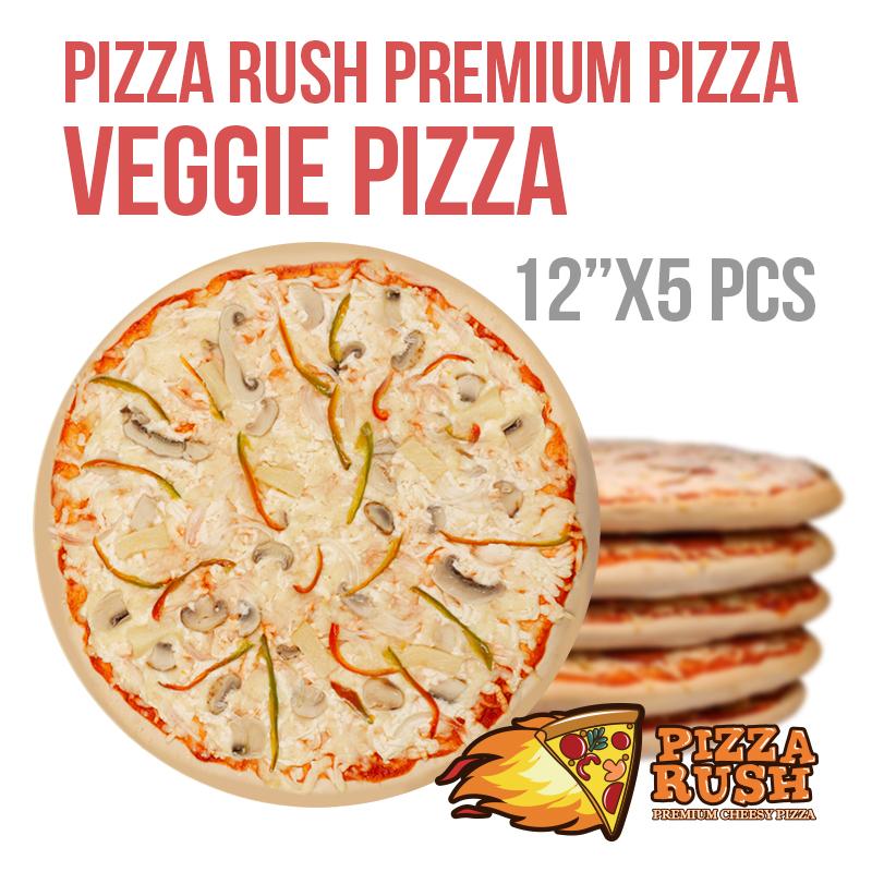 Pizza Rush Frozen Veggie Pizza w/ box 5PCS