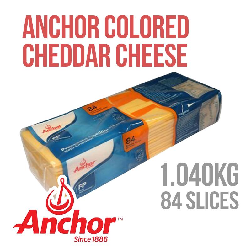 Anchor Coloured Cheddar 84 slice 1.040kg