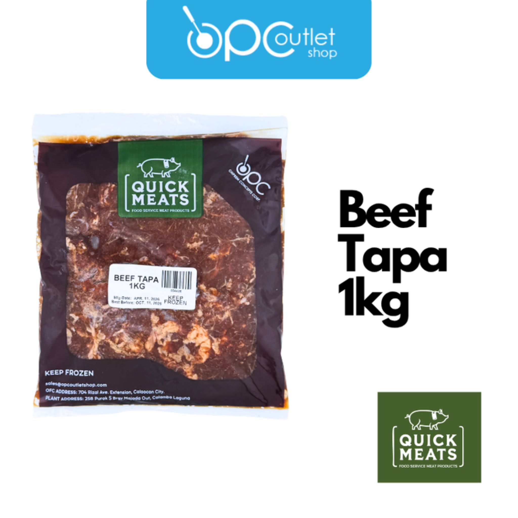 Quickmeats Beef Tapa 1 kg