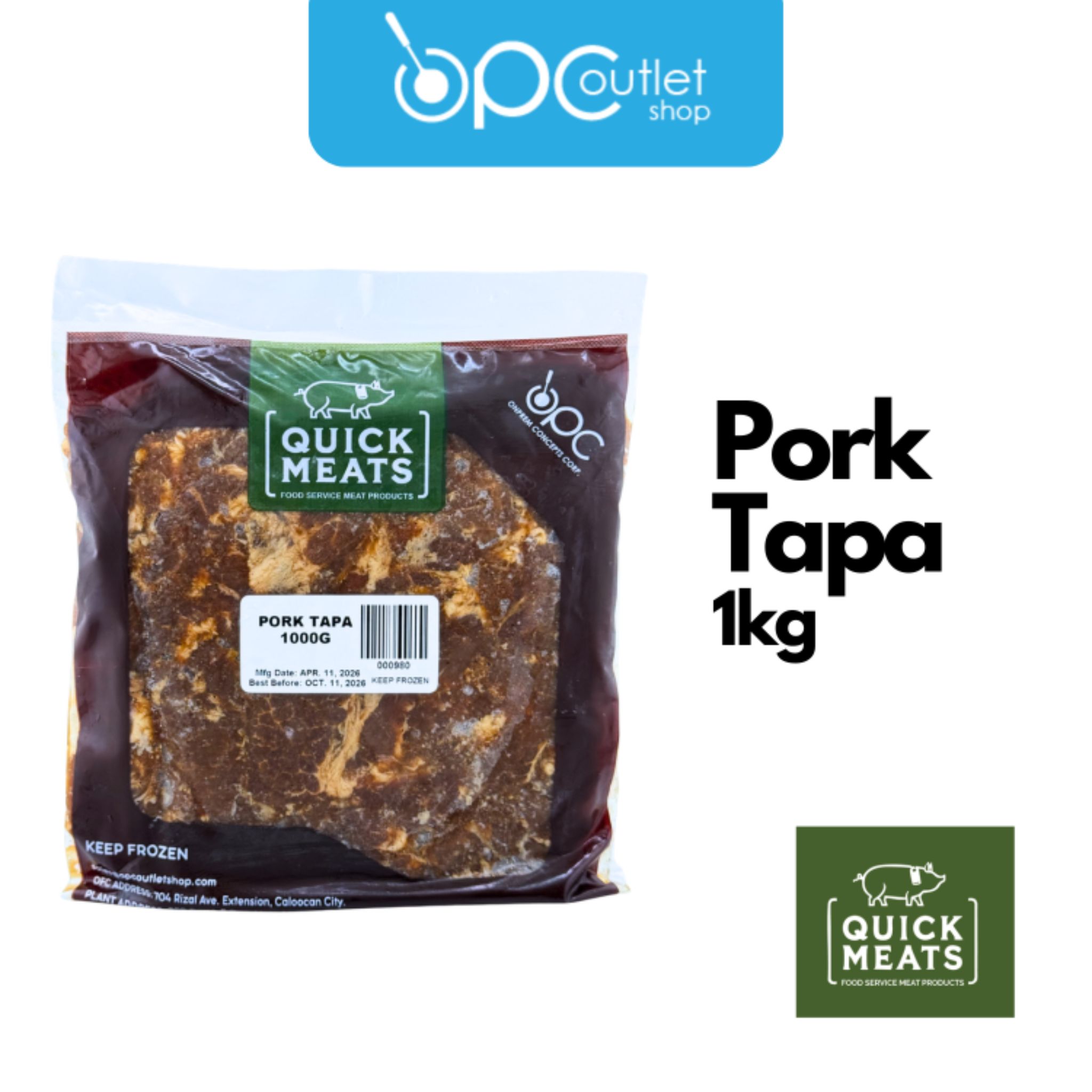 Quickmeats Pork Tapa 1 Kilo