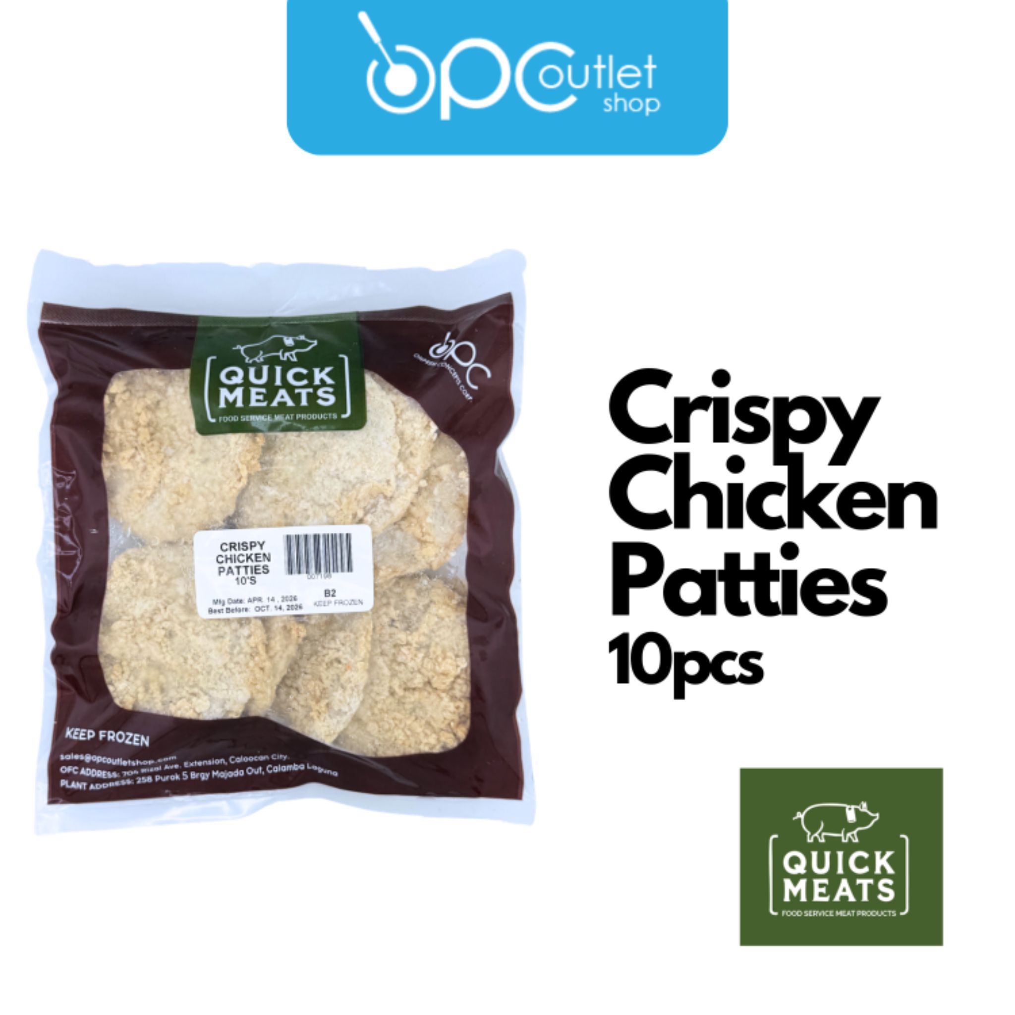 Quickmeats Crispy Chicken Patties 10s