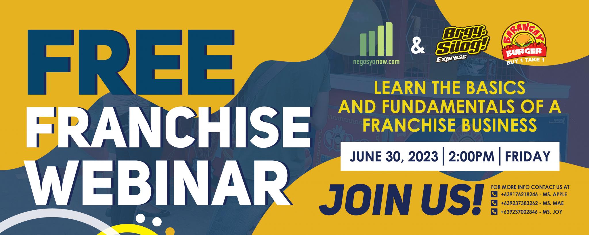 Free Franchise Webinars June 30, 2023